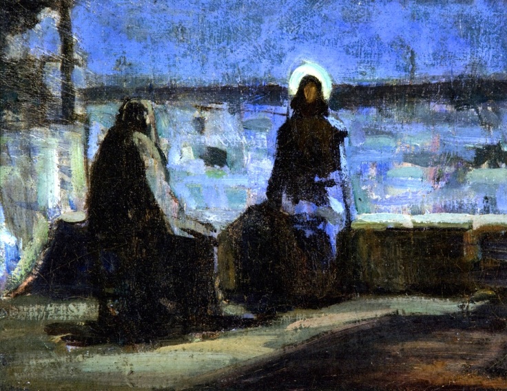 henry-ossawa-tanner-xx-study-for-nicodemus-visiting-jesus-xx-private-collection